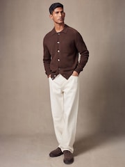 Black Relaxed Fit 100% Cotton Twin Pocket Knit Shacket - Image 15 of 15