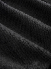 Negro - Sobrecamisa de punto de ajuste relajado de 100 % algodón con dos bolsillos - Imagen 8 de 8