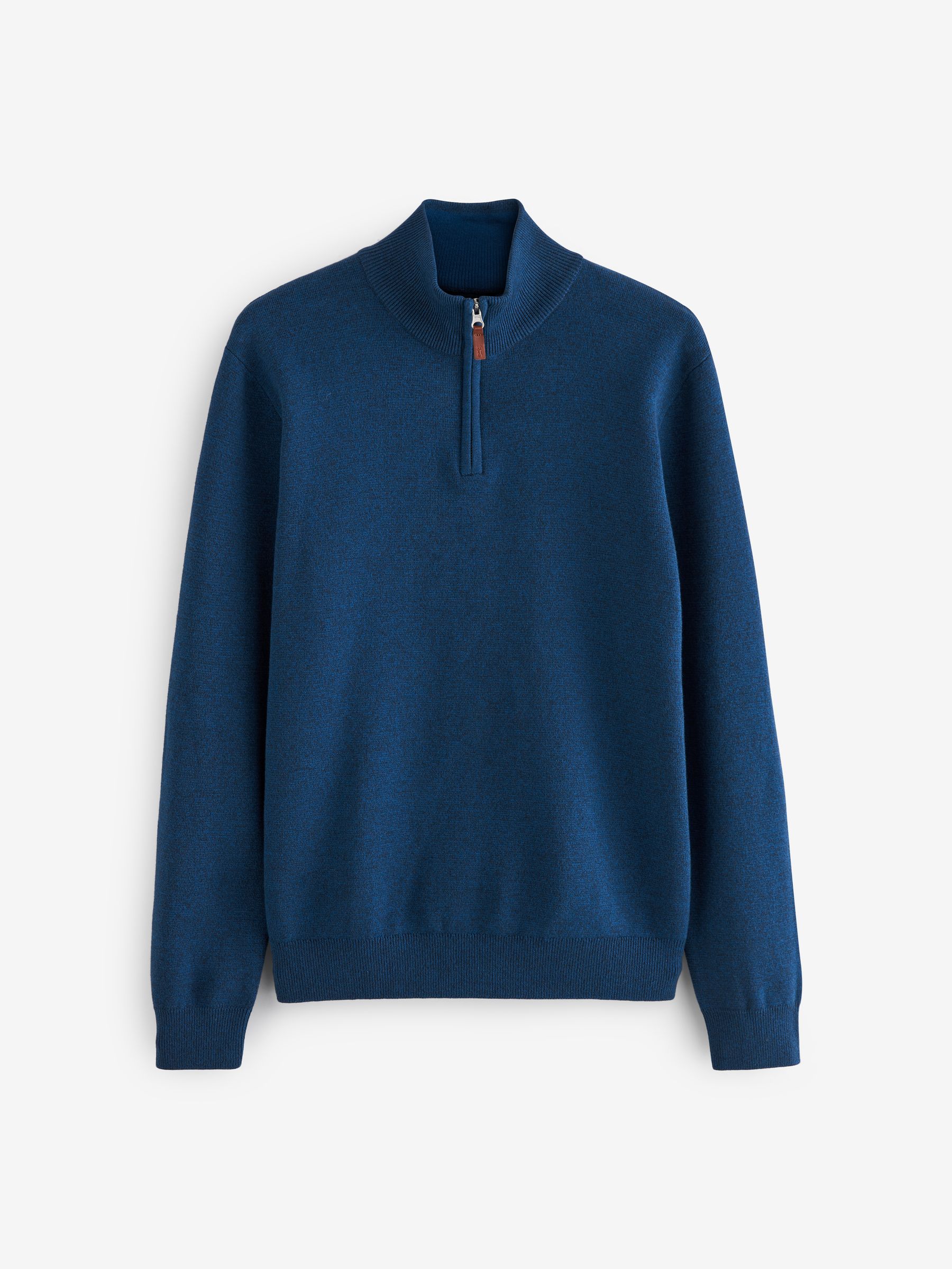 Buy Cobalt Blue Plain Regular Fit 100% Cotton Premium Quarter Zip