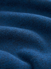 Cobalt Blue Plain Regular Fit 100% Cotton Premium Quarter Zip Jumper - Image 7 of 7