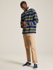 Joules Onside Green/Navy Striped Rugby Shirt - Image 3 of 7