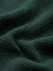 Forest Green Plain Regular Fit 100% Cotton Premium Quarter Zip Jumper - Image 7 of 7