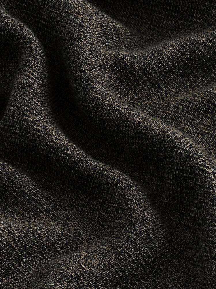 Olive Green Plain Regular Fit 100% Cotton Premium Quarter Zip Jumper - Image 7 of 7