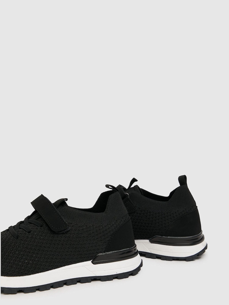 Schuh Moment Black Knit Trainers - Image 4 of 4