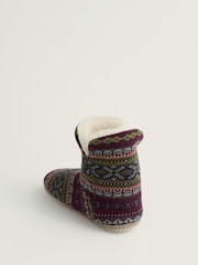 Seasalt Cornwall Purple Snooze Slipper Booties Slippers - Image 4 of 5