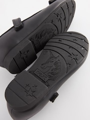 Black Matt Standard Fit (F) School Leather Bow Mary Jane Shoes - Image 8 of 16