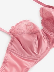 Green Floral Print/Rose Pink 2 Pack Non Pad Full Cup Bras - Image 10 of 12