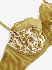 Green Floral Print/Rose Pink 2 Pack Non Pad Full Cup Bras - Image 11 of 12
