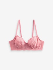 Green Floral Print/Rose Pink 2 Pack Non Pad Full Cup Bras - Image 8 of 12
