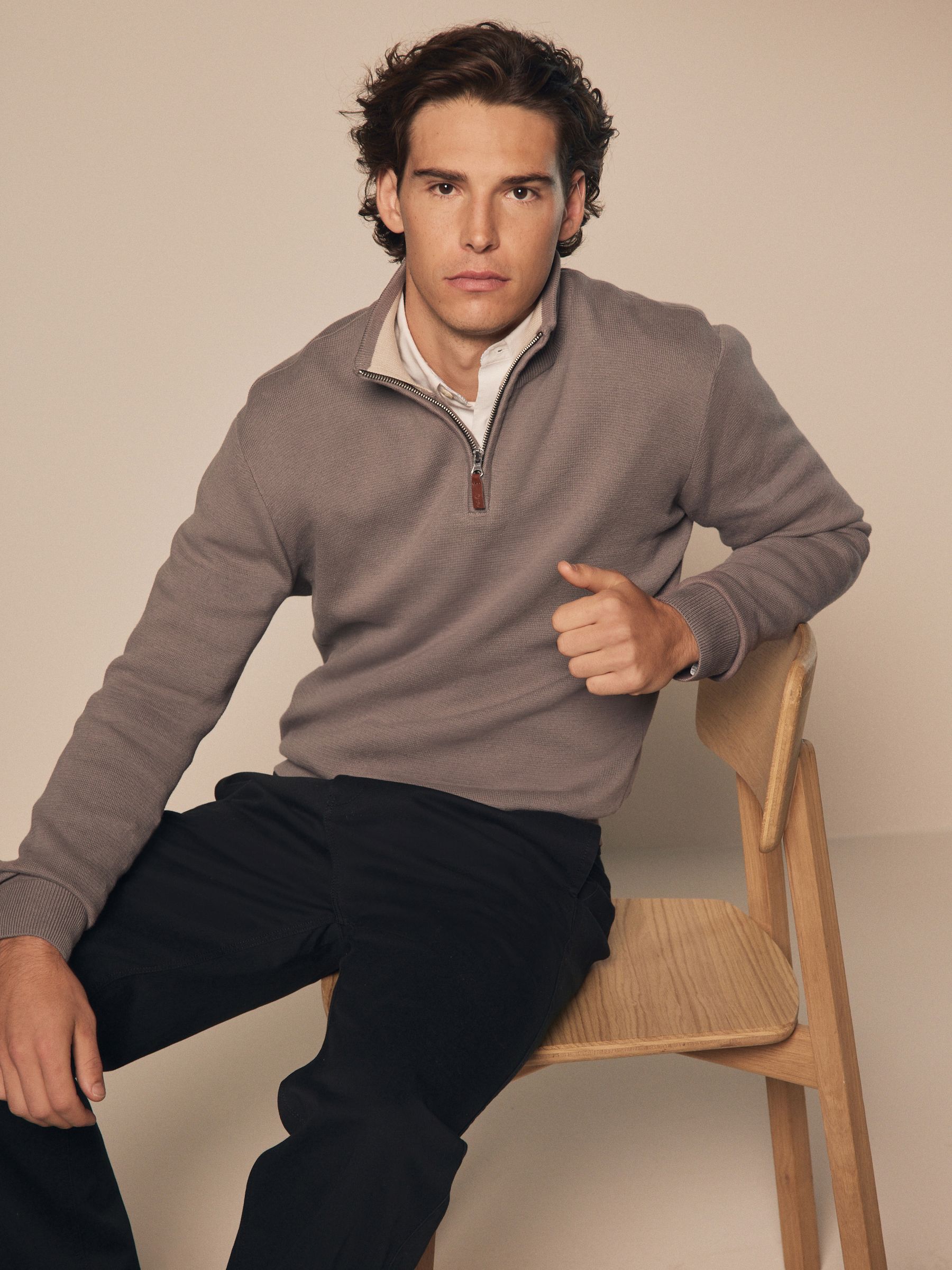 Cotton Cable Knit Half-Zip Sweater - GANT