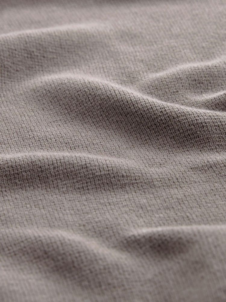 Gobasto rjava - Preprosto - v standardnem kroju 100% Cotton Premium Quarter Zip pulover - Slika 7 iz 7