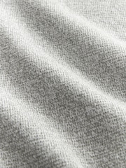 Light Grey Plain Regular Fit 100% Cotton Premium Quarter Zip Jumper - Image 7 of 7