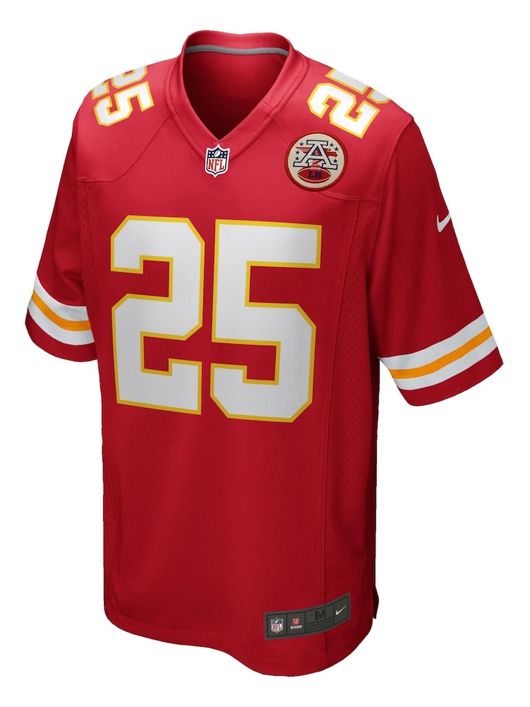 Nike Red NFL Kansas City Chiefs Home Game Jersey - Clyde Edwards-Helaire - Image 2 of 3