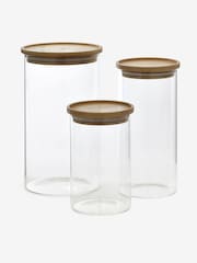 Clear Glass Storage Jar With Wooden Lid - Image 5 of 5