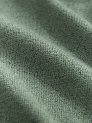 Sage Green Plain Regular Fit 100% Cotton Premium Quarter Zip Jumper - Image 7 of 7