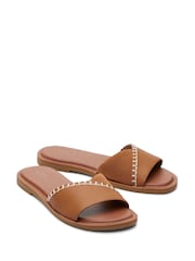 TOMS Natural Shea Sandals In Leather - Image 4 of 7