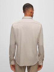BOSS Beige Biado Long Sleeve Jersey Shirt - Image 2 of 6