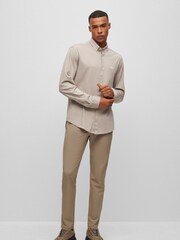 BOSS Beige Biado Long Sleeve Jersey Shirt - Image 3 of 6