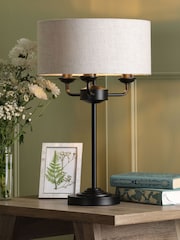 Laura Ashley Black Sorrento Table Lamp - Image 1 of 4
