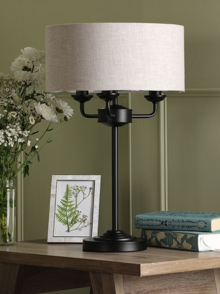 Laura Ashley Black Sorrento Table Lamp - Image 2 of 4
