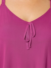 Yours Curve Purple Mesh Cami Vest Top - Image 4 of 5