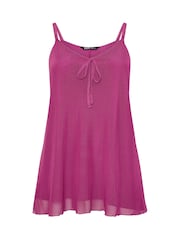 Yours Curve Purple Mesh Cami Vest Top - Image 5 of 5