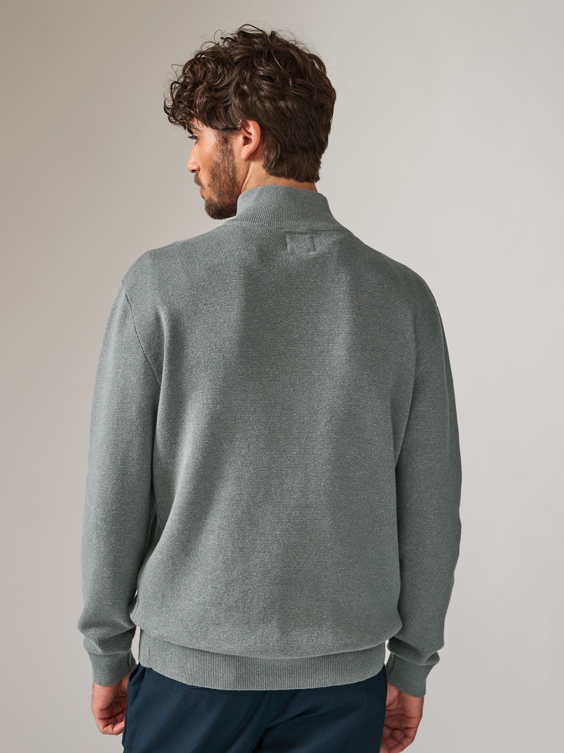 Buy Slate Blue Plain Regular Fit 100% Cotton Premium Quarter