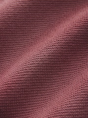 Pink Plain Regular Fit 100% Cotton Premium Quarter Zip Jumper - Image 8 of 8