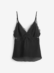 Black Lace Detailed Cami Top - Image 5 of 6