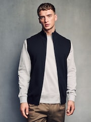 Black Knitted 100% Cotton Gilet - Image 1 of 7