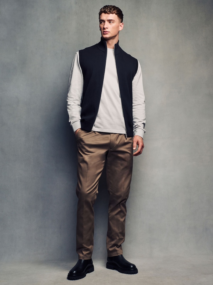 Black Knitted 100% Cotton Gilet - Image 2 of 7