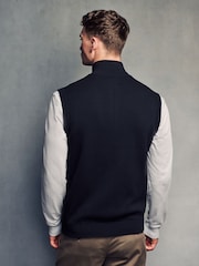 Black Knitted 100% Cotton Gilet - Image 3 of 7