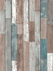 Fine Décor Blue Distinctive 4 Wood Reclaim Wallpaper - Image 2 of 2