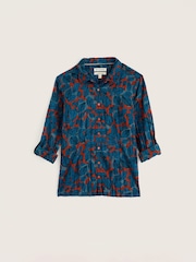 أزرق متوسط - Seasalt Cornwall Larissa Cotton Crinkle Shirt - صورة 4 من 6