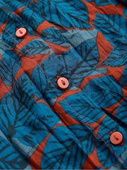 أزرق متوسط - Seasalt Cornwall Larissa Cotton Crinkle Shirt - صورة 5 من 6