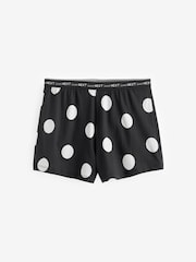 Black/Green Polka Dot Short Sleeve 100% Cotton Pyjama Sets 2 Pack - Image 8 of 10