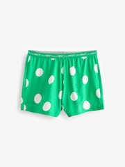 Black/Green Polka Dot Short Sleeve 100% Cotton Pyjama Sets 2 Pack - Image 9 of 10