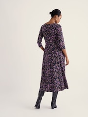 Seasalt Cornwall Purple Veronica Cotton Midi Dress - Image 2 of 4