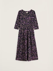 Seasalt Cornwall Purple Veronica Cotton Midi Dress - Image 4 of 4