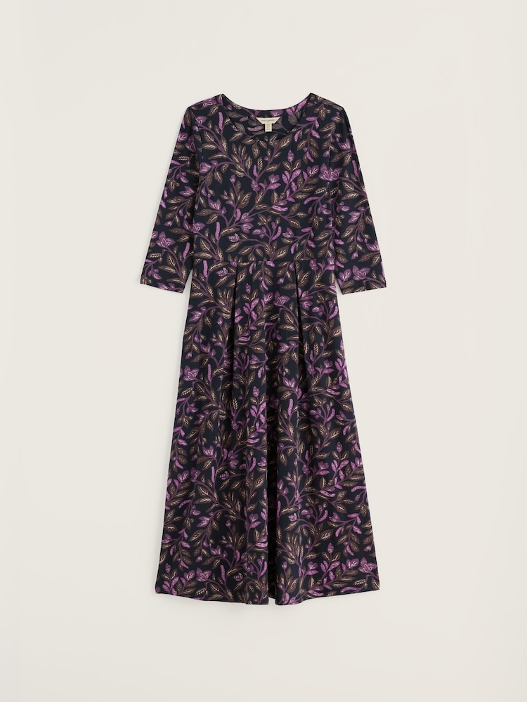 Seasalt Cornwall Purple Veronica Cotton Midi Dress - Image 4 of 4 Seasalt Cornwall Purple Veronica Cotton Midi Dress - Image 4 of 4