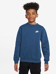 Nike Blue Club Fleece Sweatshirt - Image 1 of 7