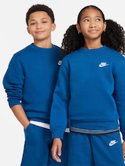 Nike Blue Club Fleece Sweatshirt - Image 4 of 7