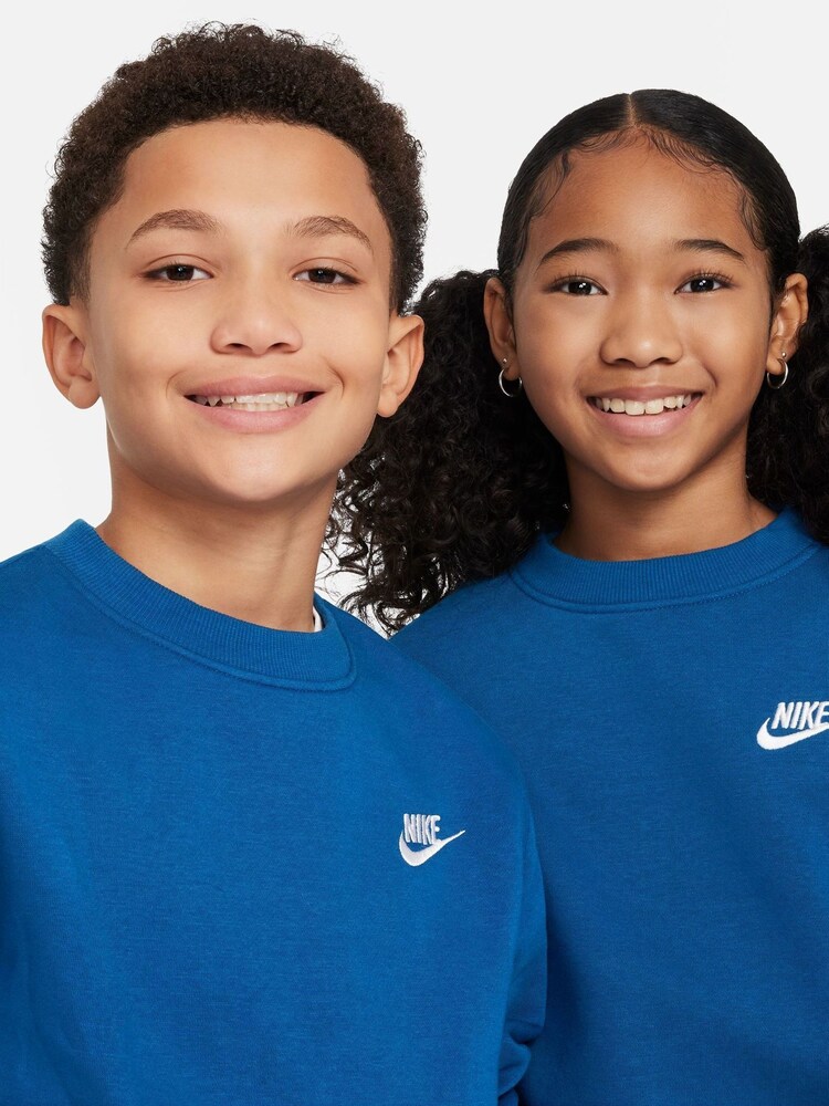 Nike Blue Club Fleece Sweatshirt - Image 6 of 7