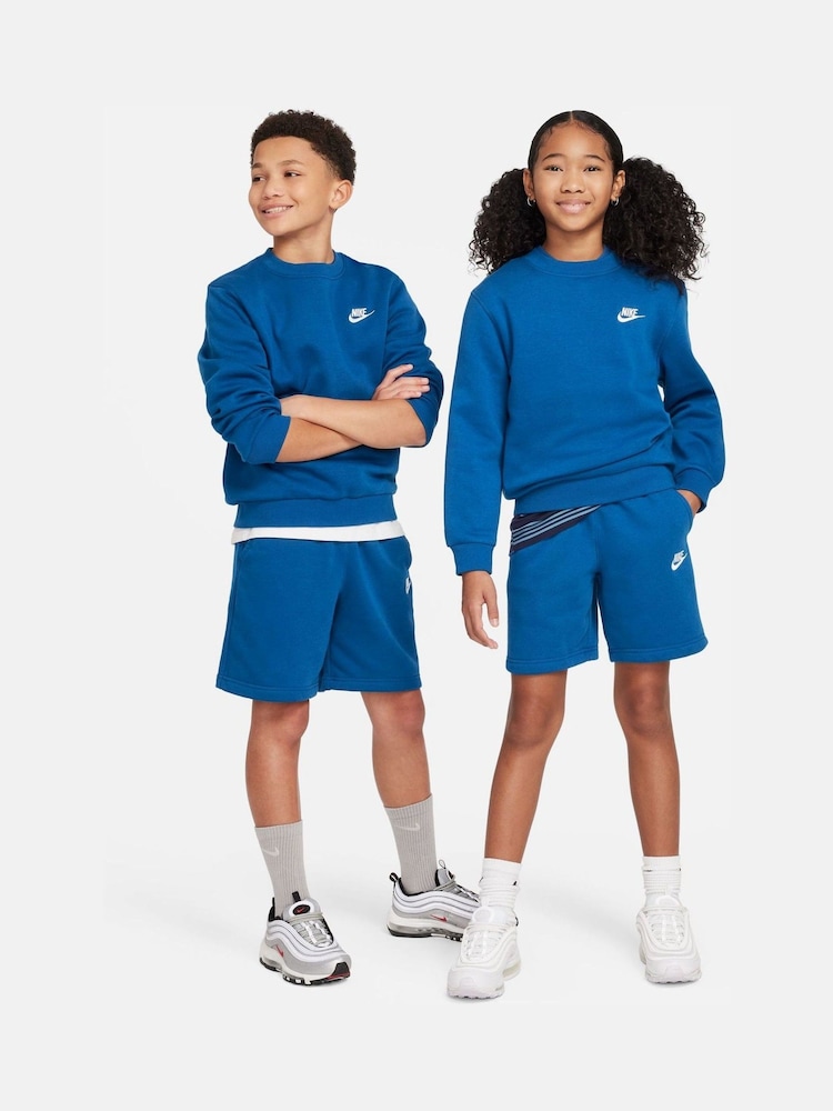 Nike Blue Club Fleece Sweatshirt - Image 7 of 7