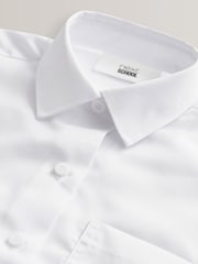 White Regular Fit 5 Pack Short Sleeve School Shirts (3-18yrs) - Image 5 of 8