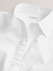 White Regular Fit 5 Pack Short Sleeve School Shirts (3-18yrs) - Image 6 of 8