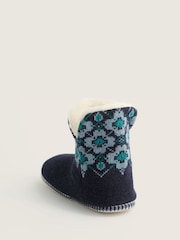 Seasalt Cornwall Blue Snooze Slipper Booties Slippers - Image 3 of 5