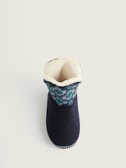 Seasalt Cornwall Blue Snooze Slipper Booties Slippers - Image 4 of 5