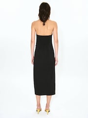 Mango Black Halter Neck Midi Dress - Image 2 of 7