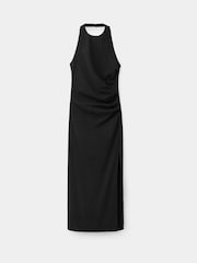 Mango Black Halter Neck Midi Dress - Image 5 of 7